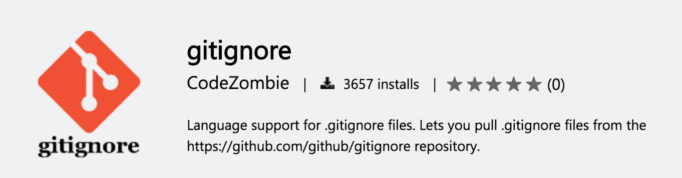 gitignore template extension