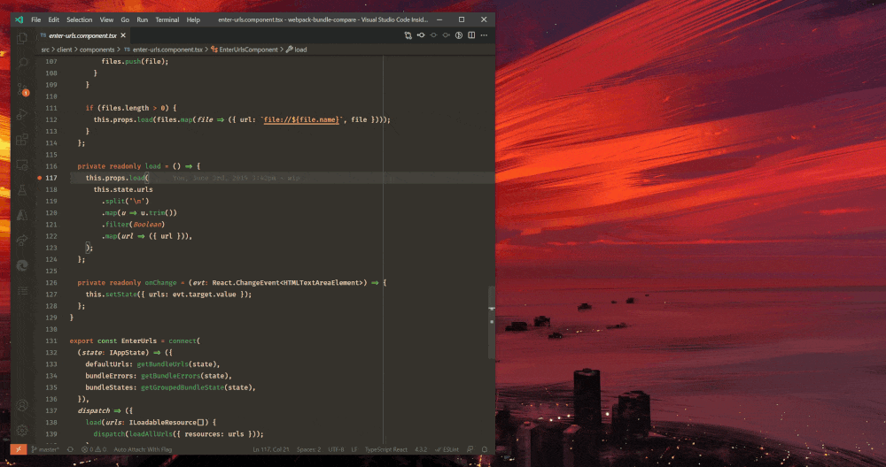 「検査」アイコンをクリックし、Edge で要素をクリックするデモンストレーション